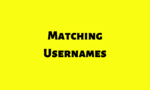 Matching User Names
